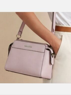 French Connection  Evie Caviar Crossbody NWT Petal Pink